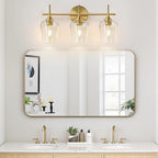 MOKATNG 3-Light Bathroom Light Fixtures, 19.5 Inch Brushed Gold Vanity Lights - Image 6