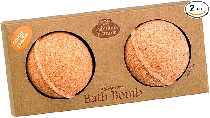 Fabulous Frannie Orange Vanilla Natural, Handmade Bath Bomb Set, Rich in by Fabulous+Frannie