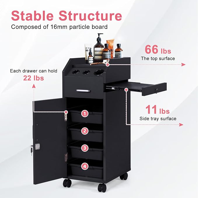 Winado Hair Salon Storage Cart - Image 7