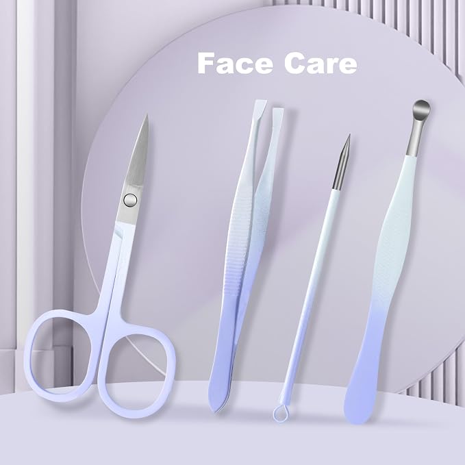 Manicure Set, Portable Mini Manicure and Pedicure Kit, Travel Grooming Nail Kit - Image 4