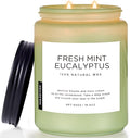 M&SENSE Eucalyptus & Mint Scented Jar Candle, Large 19.4oz Natural Soy Wax by MSENSE