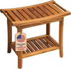 Premium 22" Teak Wood Shower Bench by Home