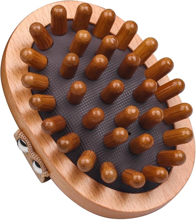 Wooden Body Scalp Massage Comb, Trigger Point Massage Tool Meridians Massager by BORNBYME