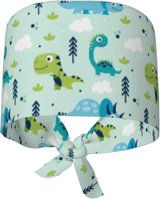 Adjustable Scrub Cap with Buttons & Sweatband, Working Hat with Elastic Tie Back - Image 9