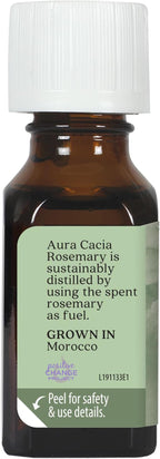 Aura Cacia Rosemary Essential Oil, Pure Rosmarinus Officinalis Oil, Aromatherapy - Image 3