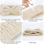 AHONEY 4 Pack Skin Care Facewash Headbands Women Girls Microfiber Spa Elastic - Image 5