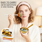 12 Pcs Gold Facial Bowl and Brush Set - Image 5