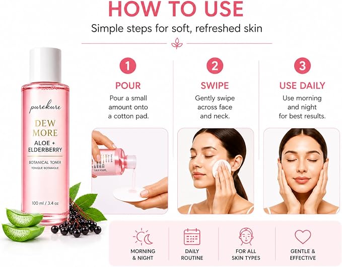 Aloe & Elderberry Facial Toner, Alcohol-Free, Hydrating Face Toner - Image 5