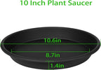 6 Pack Plant Saucer 10 inch, Heavy Duty Plastic Plant Saucers 10 inch, Durable - Image 2