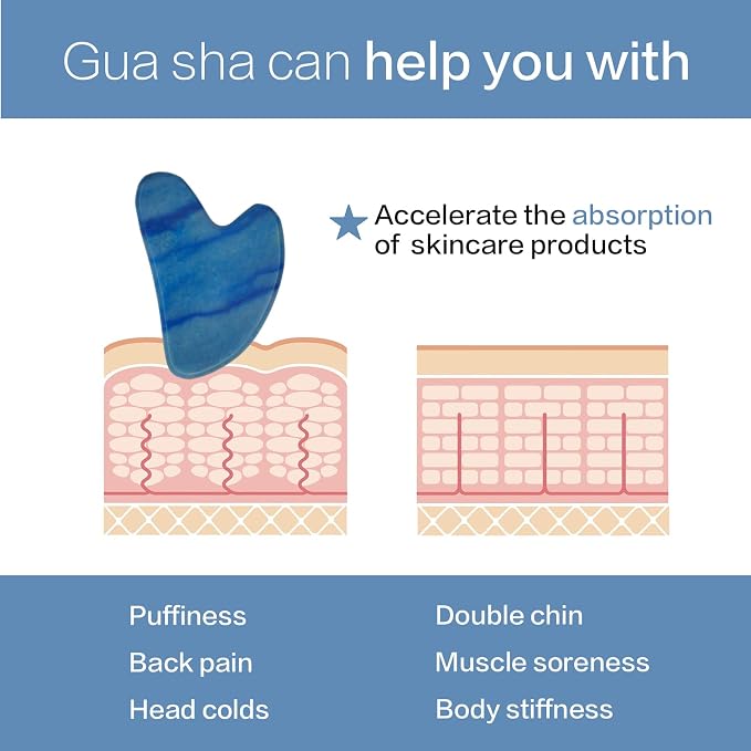 Gua Sha Facial Tools, Jade Guasha Tool - Image 5