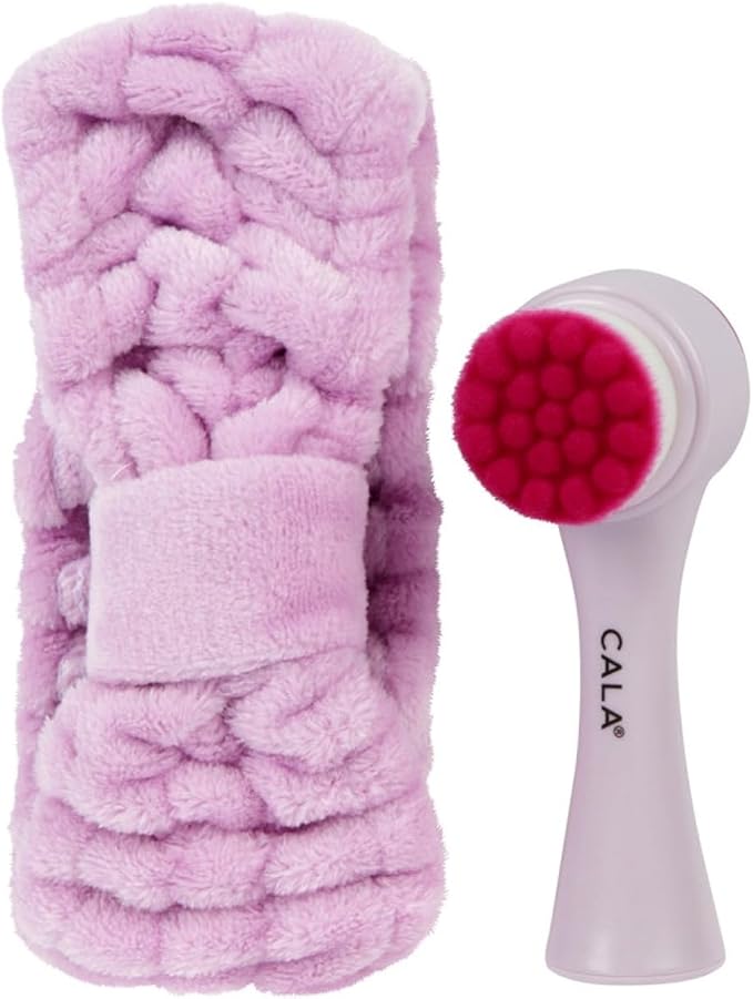 Cala Dual Action Facial Brush & Headband Set by CALAPRODUCTS