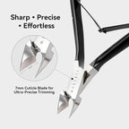 Makartt Cuticle Trimmer Set: Professional Cuticle Nipper and 2 Cuticle Pushers - Image 3