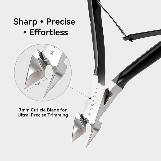 Makartt Cuticle Trimmer Set: Professional Cuticle Nipper and 2 Cuticle Pushers - Image 3