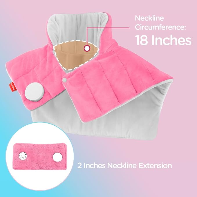 Comfytemp Heating Pad for Neck and Shoulders and Back, 2.6lb Weighted Electric - Image 7