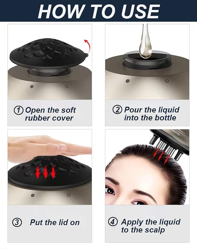 Manual Massager Hair Care Comb, Scalp Applicator Hair Oil Applicator, Scalp - Image 3