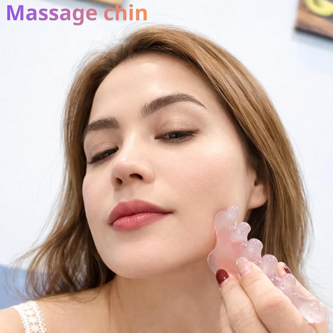 Pink Gua Sha & Massage Comb Set – Massage Tool - Image 7