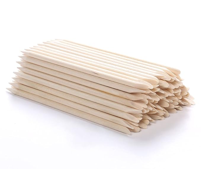 300Pcs Orange Wood Sticks for Nails, HOOMBOOM Double Sided Cuticle Pusher - Image 2