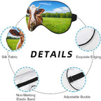 Cows Sleep Mask Eye Mask Fresh Grass Blue Sky White Clouds Sleep Mask Light - Image 3