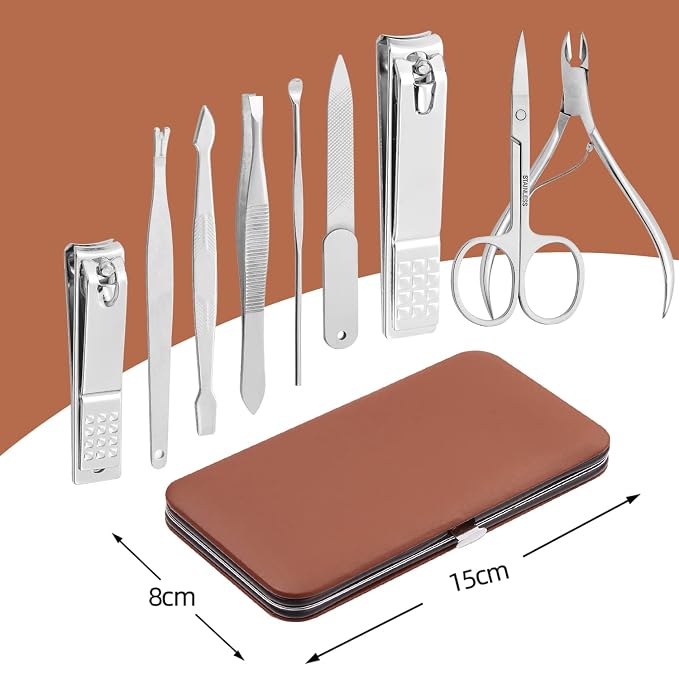 Manicure Set, FAMILIFE Professional Manicure Kit Nail Kit Mens Grooming Tools - Image 2