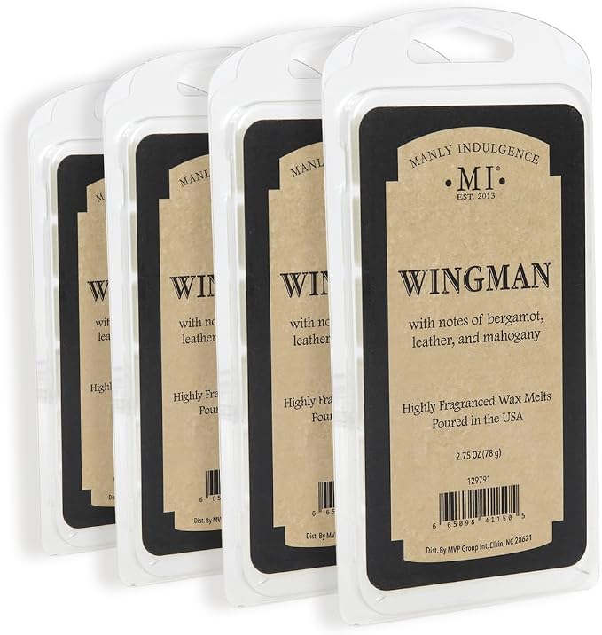 Manly Indulgence Wingman Scented Wax Melts, Wax Melt Warmer Cubes, Long Lasting by ManlyIndulgence