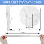 150 PCS Upgrade Disposable Shower Caps. Ceizioes Waterproof Hair Bath Caps. - Image 5