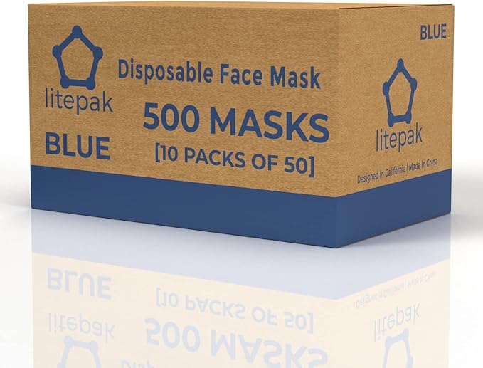 Litepak 500pcs Premium Disposable Face Mask SOFT 3ply Nose Wire - Image 4