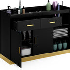 Salon Storage Cabinet Barber Station, Free Standing Hair Styling Station by HolaiNail