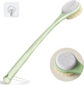 Back Scrubber for Shower, Long Handle Exfoliating Brush, Dual-Sided Bath Brush by CYMPHW
