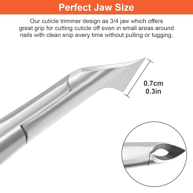 CGBE Cuticle Trimmer, 3/4 Jaw Extremely Sharp Cuticle Nippers, Professional - Image 6