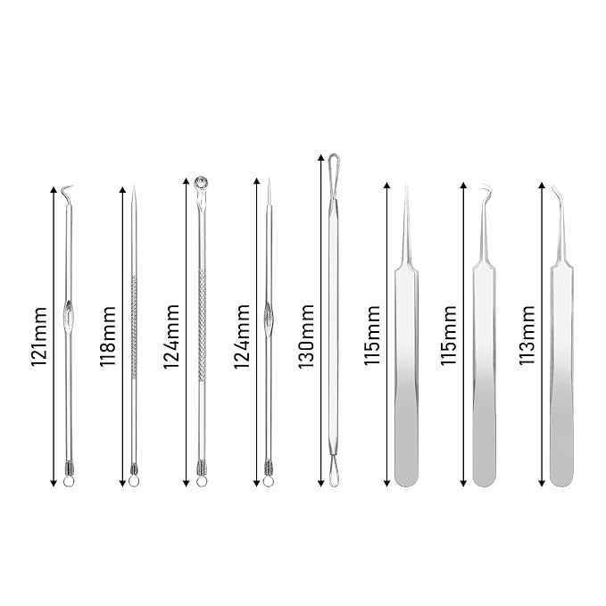 Pinkiou Blackhead Remover Comedone Pimple Popper Tool Acne Extractor Blemish - Image 7