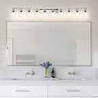 Brushed Nickel Bathroom Vanity Light, 10-Light Vanity Lights - Image 2