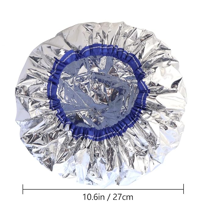 TCOTBE 2 pieces conditioning caps made of aluminum foil, thickened shower caps - Image 2