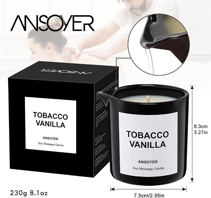 Massage Oil Candle for Men, Ultra Hydrating Body Care - Image 6