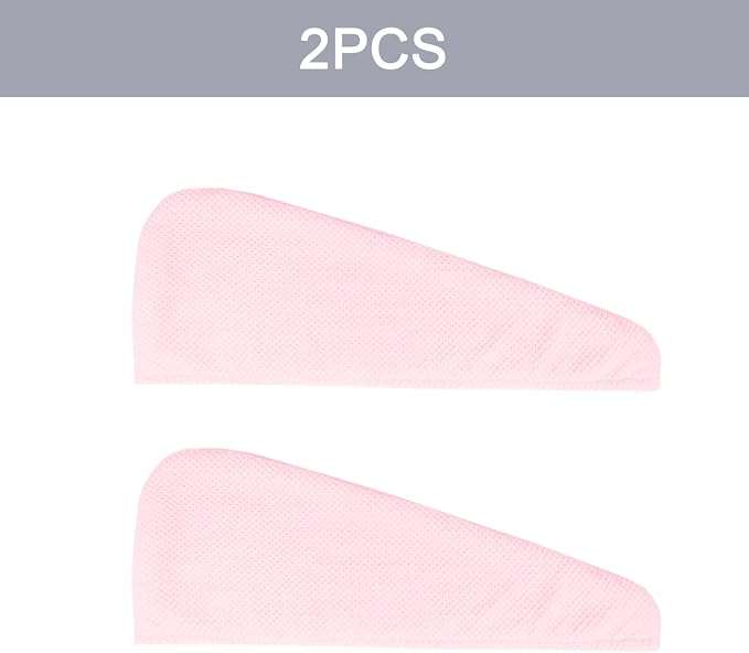 MaopaoBeauty Microfiber Hair Towel, 2 Packs Hair Turbans - Image 3