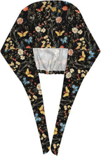 Scrub Cap for Women and Men Boho Black Leaf Pattern Adjustable Breathable - Image 9