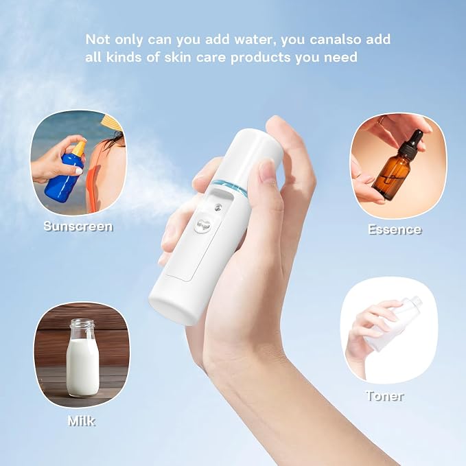 Nano Facial Mister Portable Mini Face Mist Handy Sprayer Automatic Eyelash - Image 2