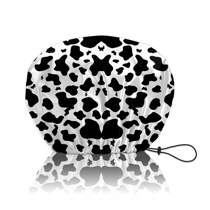 Shower Cap Reusable Double Layer Adjustable Elastic Waterproof EVA Hair Bath by BHAHB