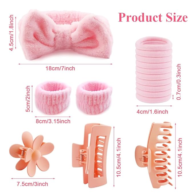 16pcs Skincare Headband Set, Headband Set - Image 4