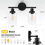 Unicozin 2 Light Vanity Lights, Bathroom Light Fixtures, Wall Lights - Image 4