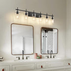 SOLFART Black Vanity Light fixtures 49.2 inch 6 Lights Wall Light Fixtures - Image 7