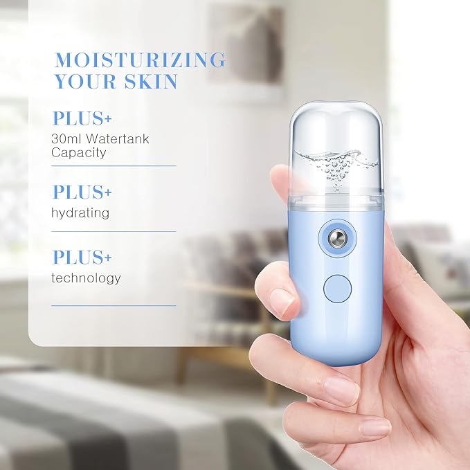 Honoson 2 Pack Nano Facial Mister Spray Bottle Handheld Humidifier Portable - Image 2
