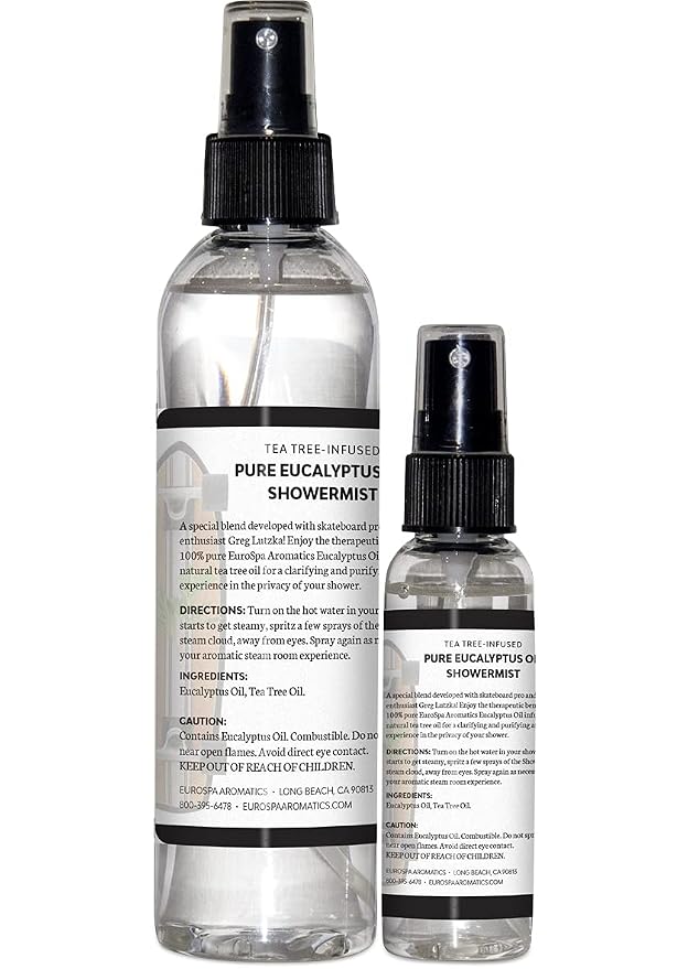 EuroSpa Aromatics Pure Eucalyptus Oil ShowerMist and Steam Room Spray, - Image 2
