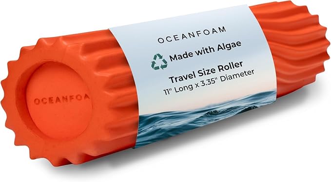 Oceanfoam Ripple Travel Foam Roller Firm Mini Foam Roller by Oceanfoam