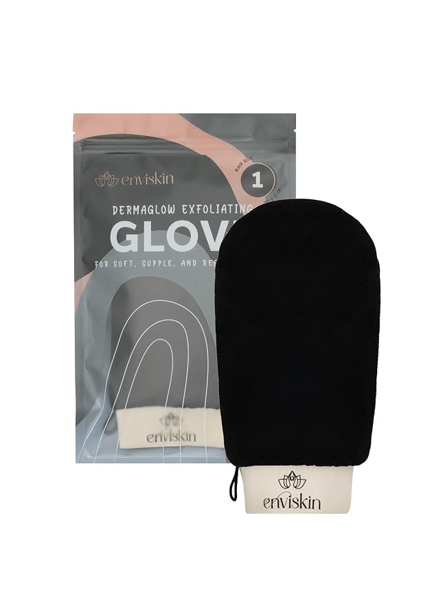 Dermaglow Deep Exfoliating Gloves- Black by ENVISKIN