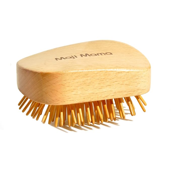 Handmade Natural Wooden Hair Brush Hairbrush by MajiMama