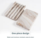 2 Pcs Soap Dish for Bathroom, Marble Bar Soap Holder for Kitchen Countertop - Image 2