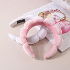 Luckybear Spa Headband for Washing Face, Velvet Makeup Headband - Image 3