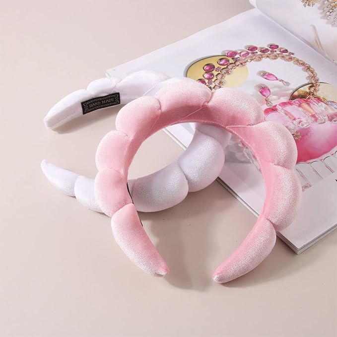 Luckybear Spa Headband for Face Washing, Velvet Makeup Headband - Image 3