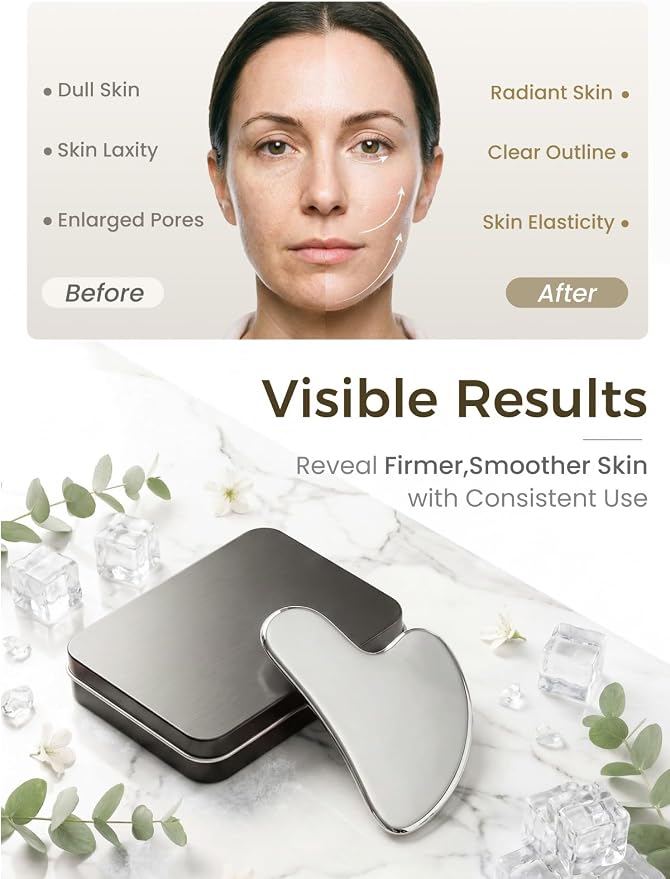 Gua Sha Facial Tool – Stainless Steel Guasha Tool - Image 5