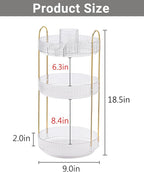 Asayuee 360 Rotating Makeup Organizer, 3 Tier Large Capacity Make Up Organizers - Image 4